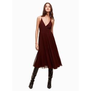 Aritzia Wilfred Beaune Dress in Truffle